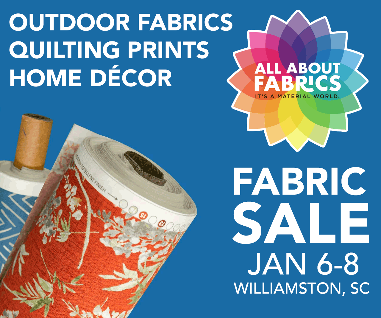 All About Fabrics January Fabric Sale