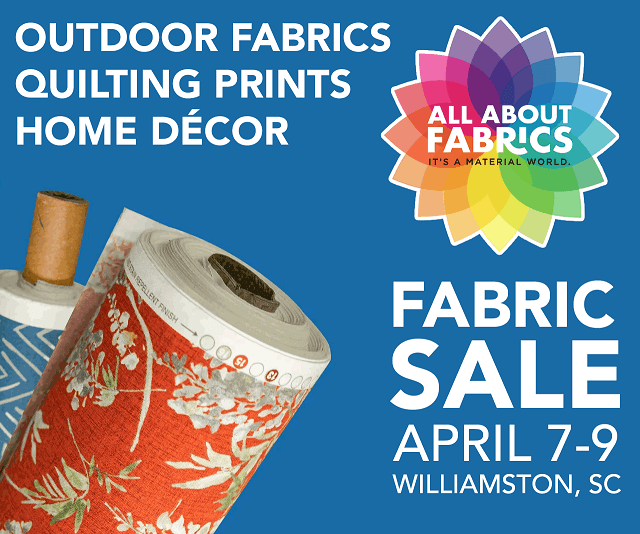 All About Fabrics Monthly Fabric Sale
